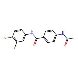 4-acetamido-N-(4-bromo-3-methylphenyl)benzamide structure