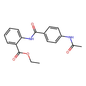 Ethyl 2-(4-acetamidobenzamido)benzoate structure