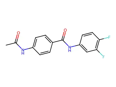 4-acetamido-N-(3,4-difluorophenyl)benzamide structure