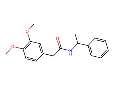2-(3,4-dimethoxyphenyl)-N-(1-phenylethyl)acetamide structure