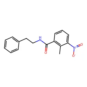 2-methyl-3-nitro-N-phenethylbenzamide structure