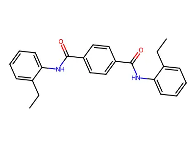 1-N,4-N-bis(2-ethylphenyl)benzene-1,4-dicarboxamide structure