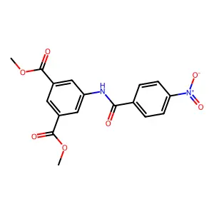 Dimethyl 5-((4-nitrobenzoyl)amino)isophthalate structure