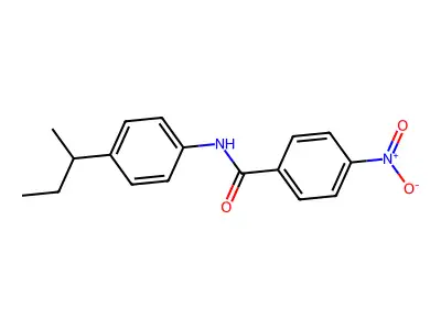 N-(4-butan-2-ylphenyl)-4-nitrobenzamide structure