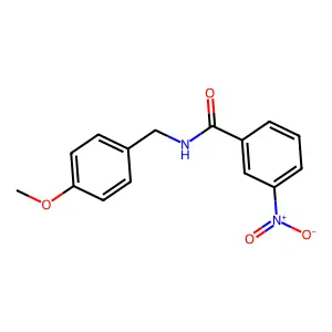 N-(4-methoxybenzyl)-3-nitrobenzamide structure