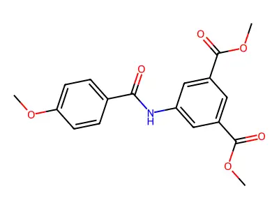 Dimethyl 5-[(4-methoxybenzoyl)amino]isophthalate structure