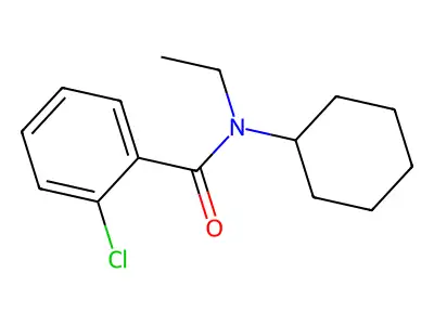 2-chloro-N-cyclohexyl-N-ethylbenzamide structure