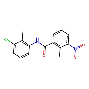 N-(3-Chloro-2-methylphenyl)-2-methyl-3-nitrobenzamide structure