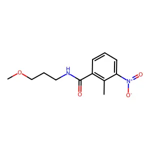 N-(3-methoxypropyl)-2-methyl-3-nitrobenzamide structure