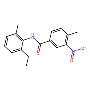 N-(2-ethyl-6-methylphenyl)-4-methyl-3-nitrobenzamide structure