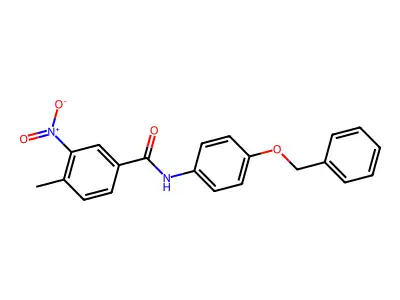 N-[4-(benzyloxy)phenyl]-4-methyl-3-nitrobenzamide structure