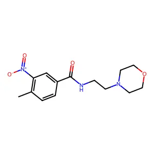 4-methyl-N-(2-morpholin-4-ylethyl)-3-nitrobenzamide structure