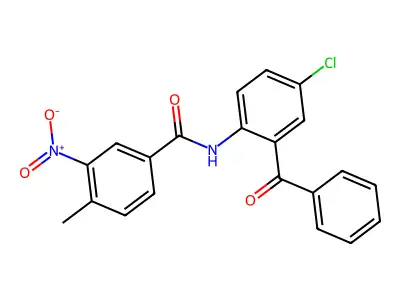 N-(2-benzoyl-4-chlorophenyl)-4-methyl-3-nitrobenzamide structure