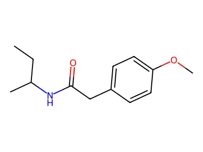 N-butan-2-yl-2-(4-methoxyphenyl)acetamide structure