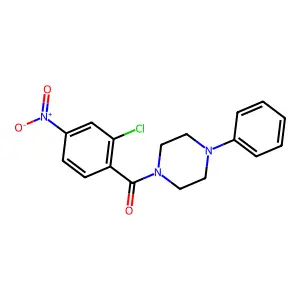(2-Chloro-4-nitrophenyl)-(4-phenylpiperazin-1-yl)methanone structure