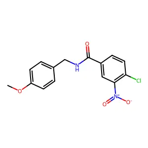 4-chloro-N-(4-methoxybenzyl)-3-nitrobenzamide structure