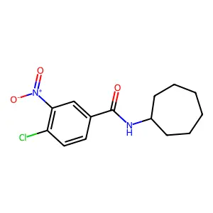 4-chloro-N-cycloheptyl-3-nitrobenzamide structure