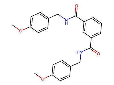 1-N,3-N-bis[(4-methoxyphenyl)methyl]benzene-1,3-dicarboxamide structure