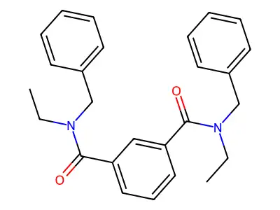 1-N,3-N-dibenzyl-1-N,3-N-diethylbenzene-1,3-dicarboxamide structure