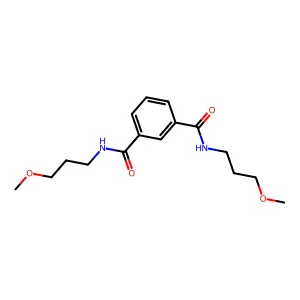 1-N,3-N-bis(3-methoxypropyl)benzene-1,3-dicarboxamide structure