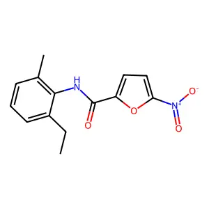 N-(2-ethyl-6-methylphenyl)-5-nitro-2-furamide structure