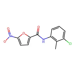 N-(3-chloro-2-methylphenyl)-5-nitrofuran-2-carboxamide structure