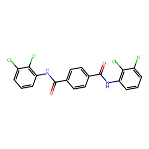 N,N'-bis(2,3-dichlorophenyl)benzene-1,4-dicarboxamide structure