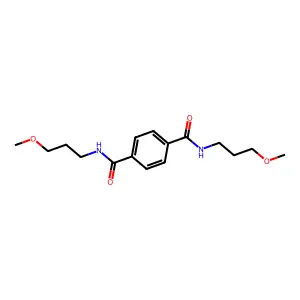 N,N'-bis(3-methoxypropyl)benzene-1,4-dicarboxamide structure