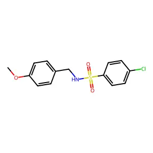 4-chloro-N-[(4-methoxyphenyl)methyl]benzene-1-sulfonamide structure