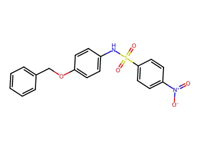 4-nitro-N-(4-phenylmethoxyphenyl)benzenesulfonamide structure