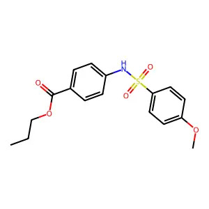 Propyl 4-[(4-methoxyphenyl)sulfonylamino]benzoate structure