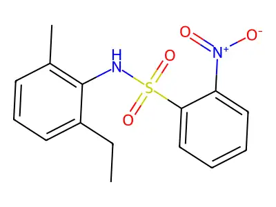 N-(2-ethyl-6-methylphenyl)-2-nitrobenzenesulfonamide structure