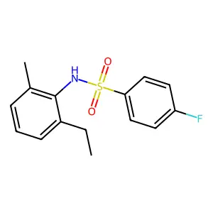 N-(2-ethyl-6-methylphenyl)-4-fluorobenzenesulfonamide structure