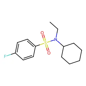 N-cyclohexyl-N-ethyl-4-fluorobenzenesulfonamide structure