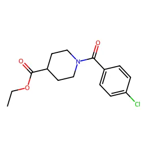 Ethyl 1-(4-chlorobenzoyl)piperidine-4-carboxylate structure