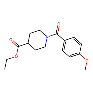 Ethyl 1-(4-methoxybenzoyl)-4-piperidinecarboxylate structure