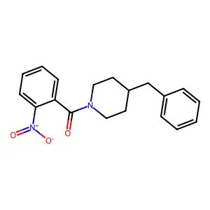 (2-Nitrophenyl)[4-(phenylmethyl)-1-piperidinyl]methanone structure