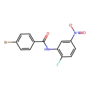 4-bromo-N-(2-fluoro-5-nitrophenyl)benzamide structure