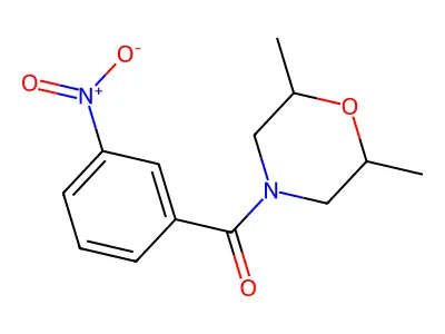 (2,6-Dimethylmorpholin-4-yl)(3-nitrophenyl)methanone structure