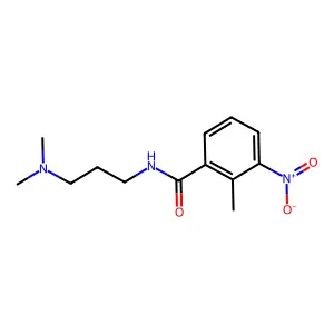 N-[3-(dimethylamino)propyl]-2-methyl-3-nitrobenzamide structure