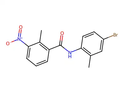 N-(4-bromo-2-methylphenyl)-2-methyl-3-nitrobenzamide structure