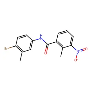 N-(4-bromo-3-methylphenyl)-2-methyl-3-nitrobenzamide structure