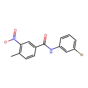 N-(3-bromophenyl)-4-methyl-3-nitrobenzamide structure