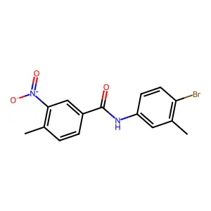 N-(4-bromo-3-methylphenyl)-4-methyl-3-nitrobenzamide structure