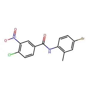N-(4-bromo-2-methylphenyl)-4-chloro-3-nitrobenzamide structure