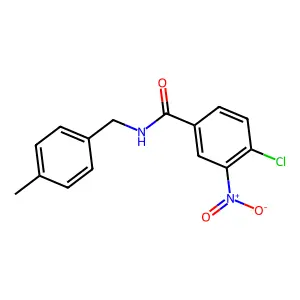 4-chloro-N-(4-methylbenzyl)-3-nitrobenzamide structure