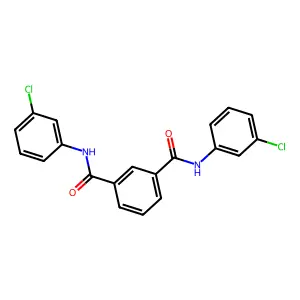 1-N,3-N-bis(3-chlorophenyl)benzene-1,3-dicarboxamide structure
