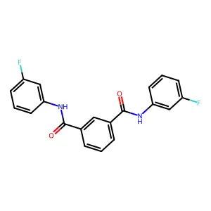 1-N,3-N-bis(3-fluorophenyl)benzene-1,3-dicarboxamide structure