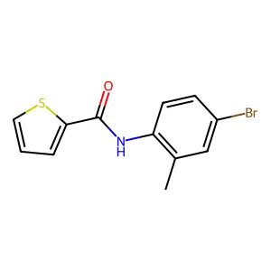 N-(4-bromo-2-methylphenyl)thiophene-2-carboxamide structure