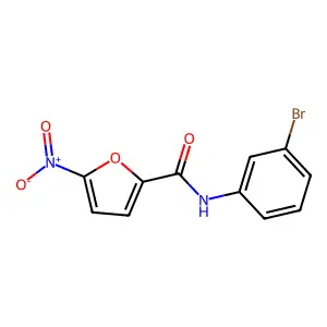 N-(3-bromophenyl)-5-nitrofuran-2-carboxamide structure